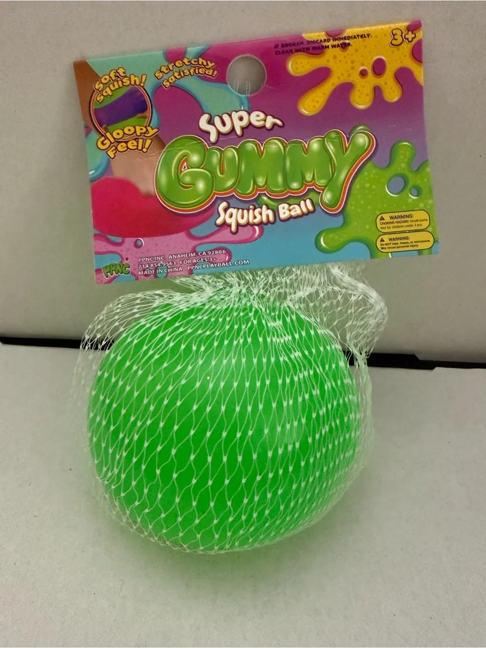 Green Squish Ball - Soft Stretchy Kids Toy